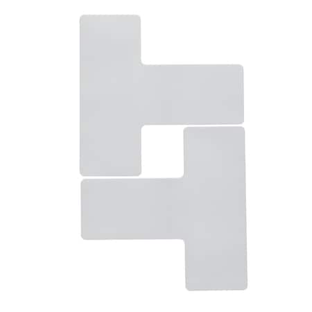 Brady Floor Marking Tape, Vinyl, 8 in W., 8 in L., 0.050 in Thickness, 20 PK 170062
